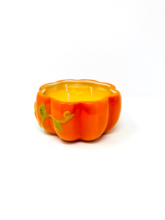 3 wick pumpkin bowl soy candle