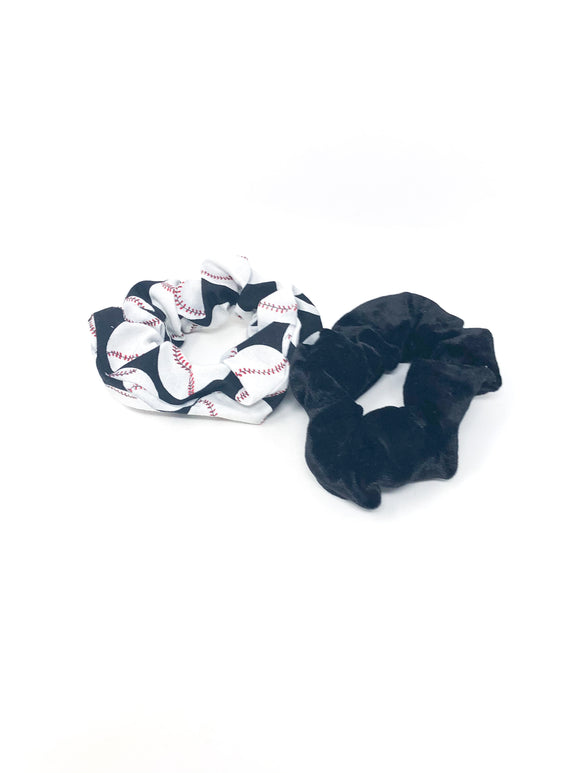 Baseball Scrunchie Set