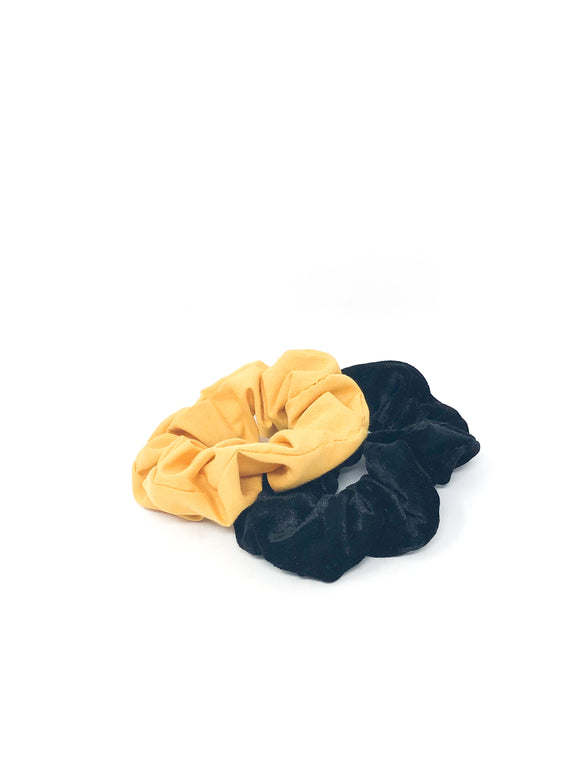 Velvet & Gold Scrunchie Set