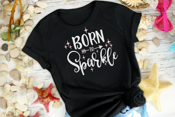 born to sparkle youth and toddler shirt