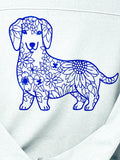 Floral Dachshund
