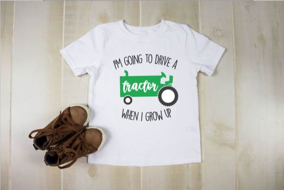 i'm going to drive a tractor when i grow up youth toddler t-shirt