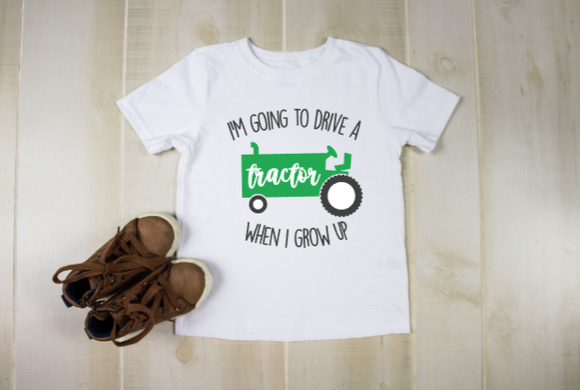 i'm going to drive a tractor when i grow up youth toddler t-shirt