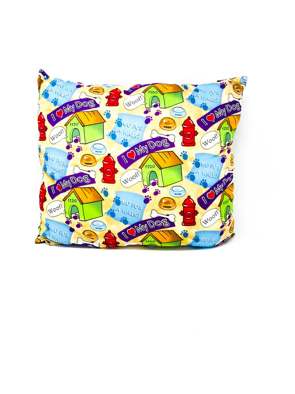 I Love My Dog Throw Pillow