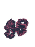Maroon Velvet Scrunchies