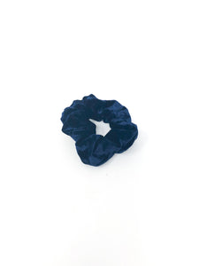 Navy Velvet Scrunchies