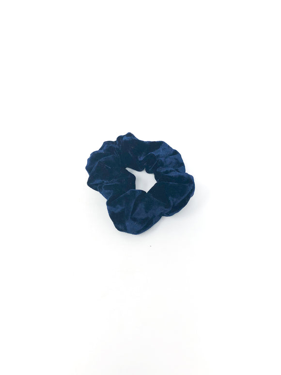 Navy Velvet Scrunchies