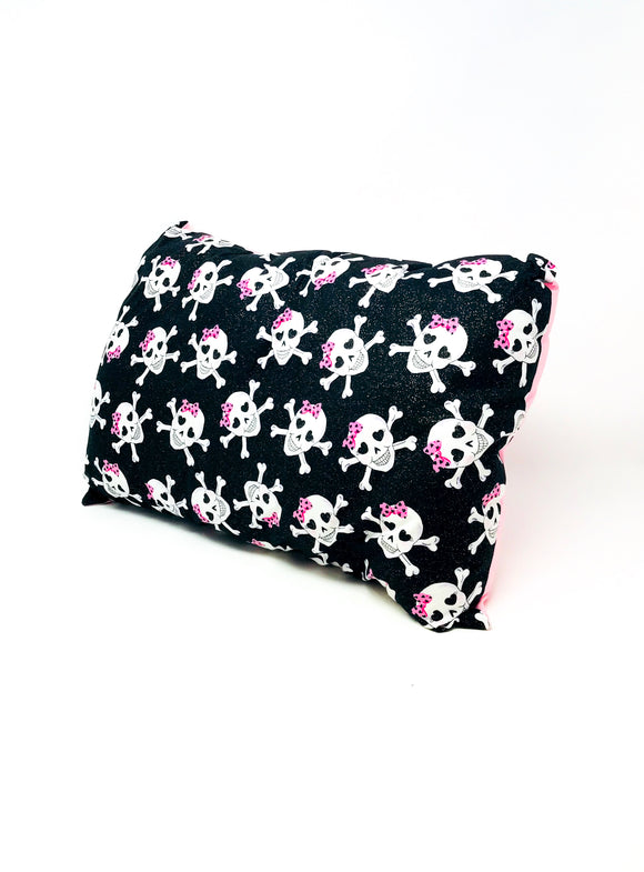 Girl Skull Throw Pillow