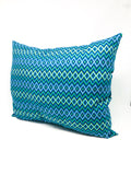 Turquoise Diamond Throw Pillow