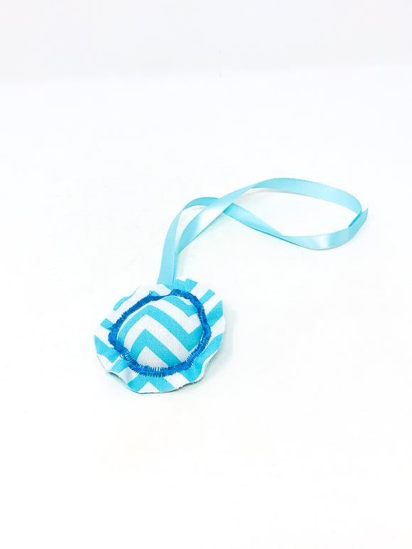 Turquoise Chevron Hanging Sachet - Unscented